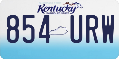 KY license plate 854URW