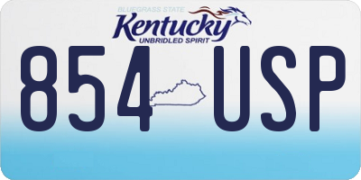 KY license plate 854USP