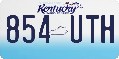 KY license plate 854UTH
