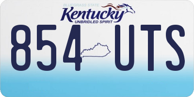 KY license plate 854UTS