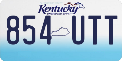 KY license plate 854UTT