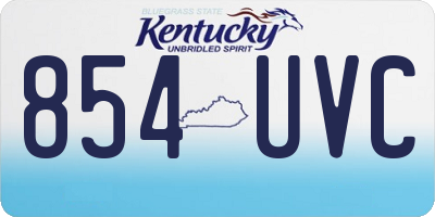 KY license plate 854UVC