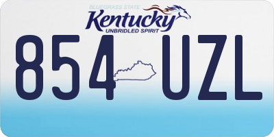 KY license plate 854UZL