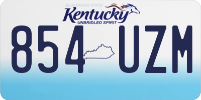 KY license plate 854UZM