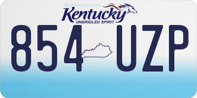 KY license plate 854UZP