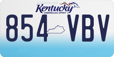 KY license plate 854VBV