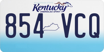 KY license plate 854VCQ