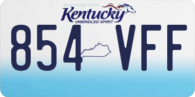 KY license plate 854VFF