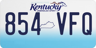 KY license plate 854VFQ
