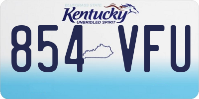 KY license plate 854VFU