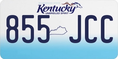 KY license plate 855JCC