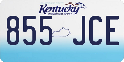 KY license plate 855JCE