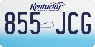 KY license plate 855JCG