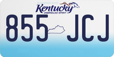 KY license plate 855JCJ