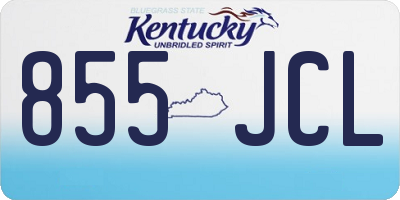 KY license plate 855JCL