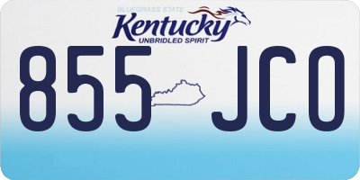 KY license plate 855JCO