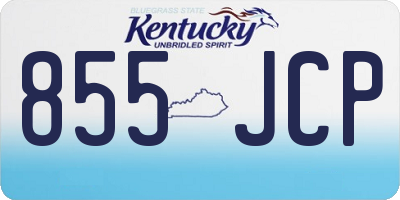 KY license plate 855JCP