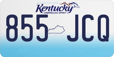 KY license plate 855JCQ