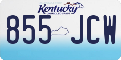 KY license plate 855JCW
