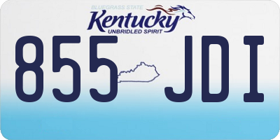 KY license plate 855JDI