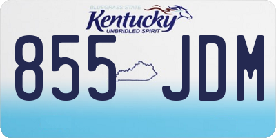 KY license plate 855JDM