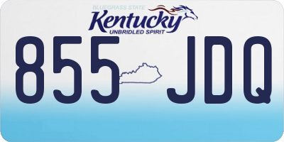 KY license plate 855JDQ