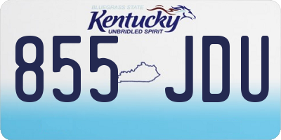 KY license plate 855JDU