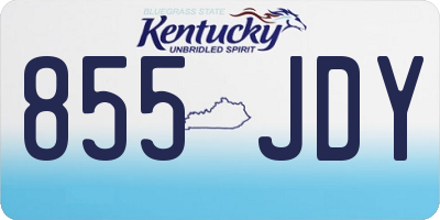 KY license plate 855JDY