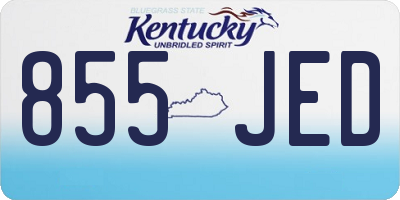 KY license plate 855JED