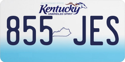 KY license plate 855JES