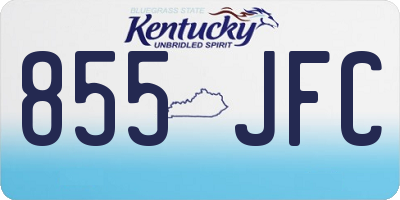 KY license plate 855JFC