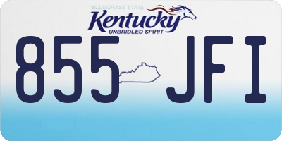 KY license plate 855JFI