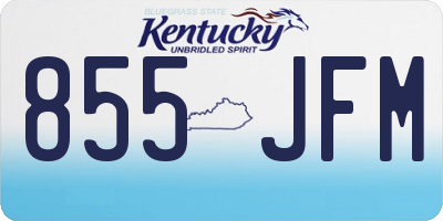KY license plate 855JFM
