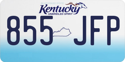 KY license plate 855JFP