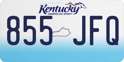 KY license plate 855JFQ
