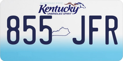 KY license plate 855JFR