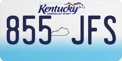 KY license plate 855JFS