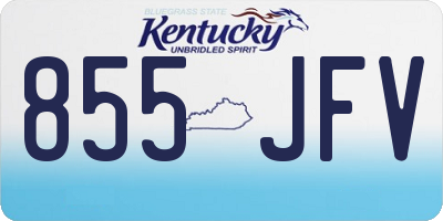 KY license plate 855JFV