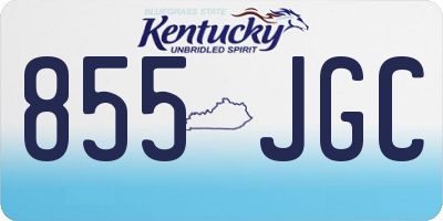 KY license plate 855JGC