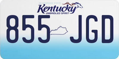 KY license plate 855JGD