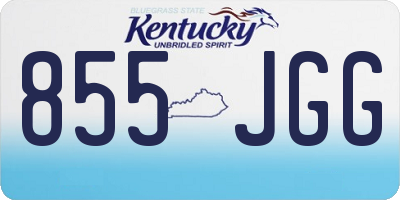 KY license plate 855JGG