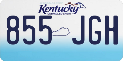 KY license plate 855JGH