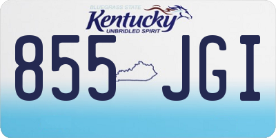 KY license plate 855JGI