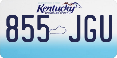 KY license plate 855JGU