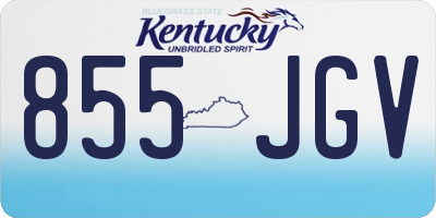 KY license plate 855JGV
