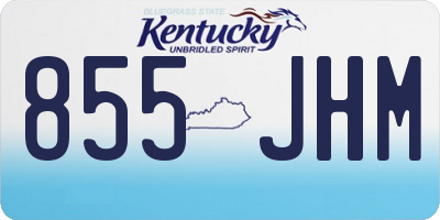 KY license plate 855JHM