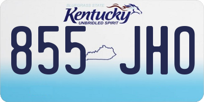 KY license plate 855JHO