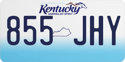 KY license plate 855JHY
