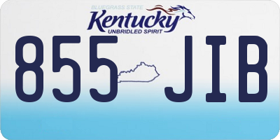 KY license plate 855JIB