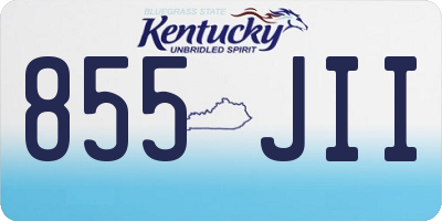 KY license plate 855JII
